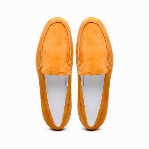 16-621-CGN LIVORNO Sueded Italian Goatskin Loafer Cognac
