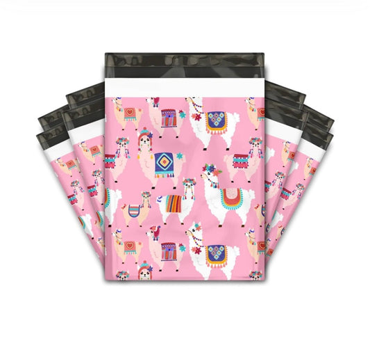 Llama Pink Poly Mailers Size 10x13 Colorful Shipping Bags