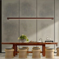 Log Style Solid Wood Chandelier Light – 110V Wide Pressure Strip