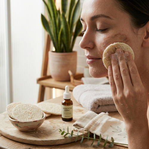10-Pack Natural Loofah Pads