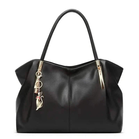 Luxurious Large Capacity Satchel Bag Stylish Top-Handle Design With Pendant