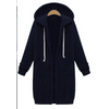 Luxury Women's Autumn Winter Thickening Hoodies Leisure Loose Hooded Jackets Pockets Plus Size Sweatshirt Sports Dresses Outwear Women's Hooded Flannel Jacket Casual Fleece Windbreaker Hoodie