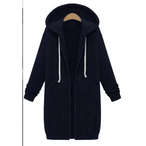 Luxury Women's Autumn Winter Thickening Hoodies Leisure Loose Hooded Jackets Pockets Plus Size Sweatshirt Sports Dresses Outwear Women's Hooded Flannel Jacket Casual Fleece Windbreaker Hoodie