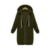 Luxury Women's Autumn Winter Thickening Hoodies Leisure Loose Hooded Jackets Pockets Plus Size Sweatshirt Sports Dresses Outwear Women's Hooded Flannel Jacket Casual Fleece Windbreaker Hoodie