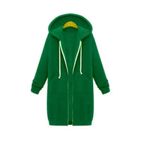 Luxury Women's Autumn Winter Thickening Hoodies Leisure Loose Hooded Jackets Pockets Plus Size Sweatshirt Sports Dresses Outwear Women's Hooded Flannel Jacket Casual Fleece Windbreaker Hoodie