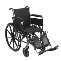 Cruiser III Light Weight Wheelchair with Flip Back Removable Arms, Full Arms, Elevating Leg Rests, 16" Seat RIO Medical Supplies