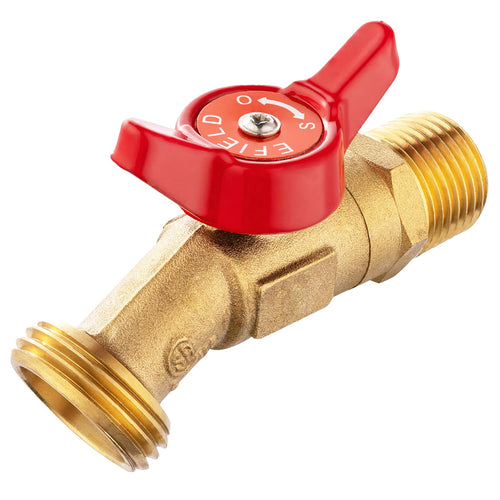 3/4" Hose Boiler Drain Angle, 1/4 Turn