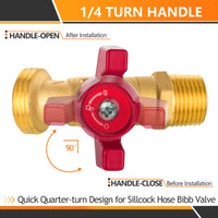 3/4" Hose Boiler Drain Angle, 1/4 Turn