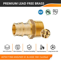 30 Pcs PEX A Expansion 1" PEX x 3/4" Male Threaded F1960 Adapter Wholesale