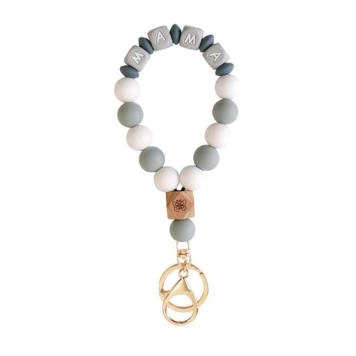 Mama Butterfly Bracelet Keychain Silicone Beaded Accessory
