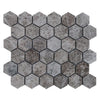 Silver Emperador Marble Hexagon 2" Polished Mosaic Floor and Wall Tile - Livfloors Collection
