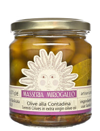 Termiti Olives in Extra Virgin Olive Oil Produced by: Masseria Mirogallo  in Basilicata, Italy