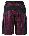 Outlaw Bullet Men's MTB Short Red Plaid (Medium)