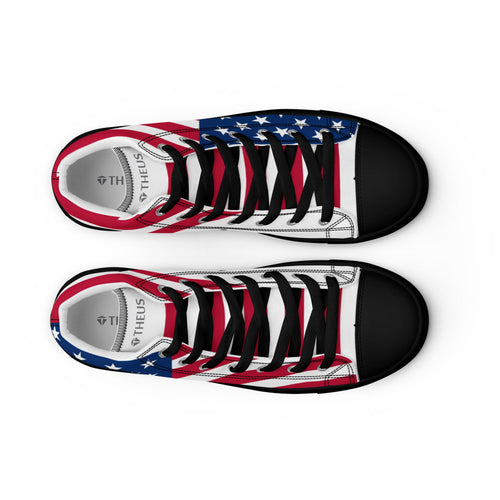 THEUS Men’s high top USA canvas shoes
