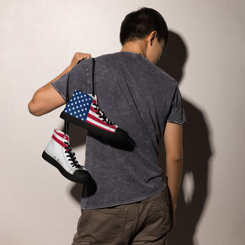 THEUS Men’s high top USA canvas shoes