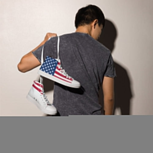 THEUS Men’s high top USA canvas shoes