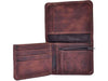 Mens Leather Wallet with Coin Pocket and ID Window