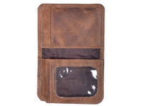 Mens Leather Wallet with Coin Pocket and ID Window