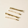 Freshwater Pearl Beaded Metal Hair Bobby Pins | Set of 4