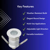 Mini Milk Cap In-Ground Well LED Light Fixture 3W 2700K 12-24V DC Input