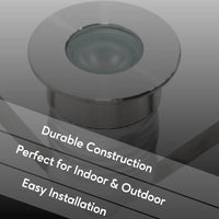 Mini Milk Cap In-Ground Well LED Light Fixture 3W 2700K 12-24V DC Input