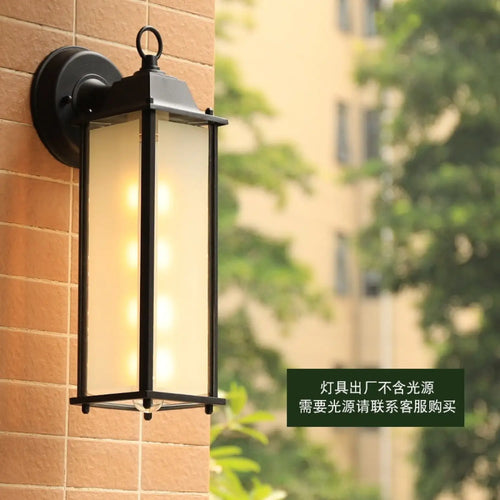 Modern Aluminum Wall Lamp for Outdoor with Clear & Frosted Glass Options