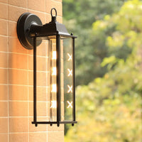 Modern Aluminum Wall Lamp for Outdoor with Clear & Frosted Glass Options