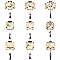 Modern Ceiling Lamp for Living Room with Soft Fabric Shade