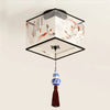 Modern Ceiling Lamp for Living Room with Soft Fabric Shade