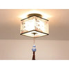 Modern Ceiling Lamp for Living Room with Soft Fabric Shade