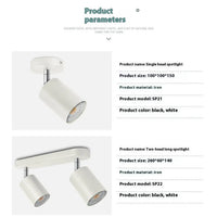 Modern Ceiling Spot Light with Aluminum Body for Stylish Interiors