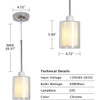 Modern Glass Pendant Light with Chrome Nickel Finish for Kitchen Island