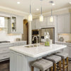 Modern Glass Pendant Light with Chrome Nickel Finish for Kitchen Island