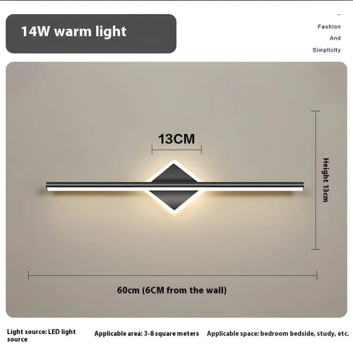 Modern LED Wall Light Fixtures for Bathroom, Bedroom, and Home Decor
