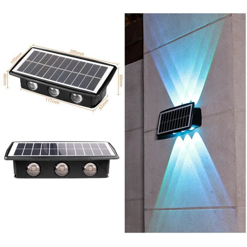 Modern Outdoor Solar Wall Lights with Waterproof Design