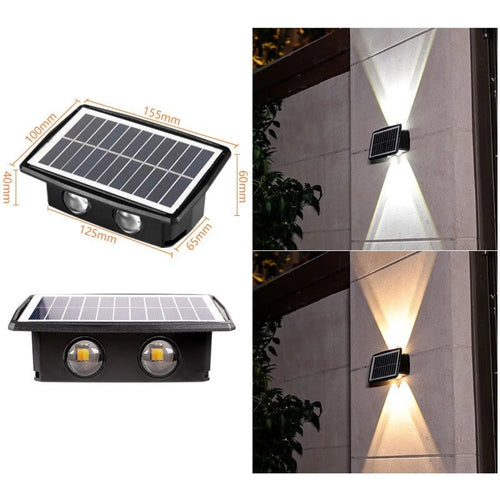 Modern Outdoor Solar Wall Lights with Waterproof Design