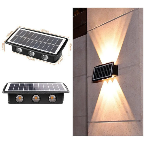 Modern Outdoor Solar Wall Lights with Waterproof Design