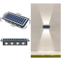 Modern Outdoor Solar Wall Lights with Waterproof Design