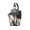 Modern Outdoor Wall Light Fixture with 2 Waterproof Glass Lights