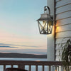 Modern Outdoor Wall Light Fixture with 2 Waterproof Glass Lights