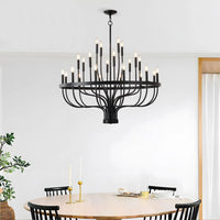 Modern Pendant Light Living Room Chandelier with Adjustable Height
