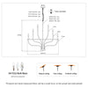 Modern Pendant Light Living Room Chandelier with Adjustable Height