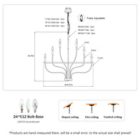 Modern Pendant Light Living Room Chandelier with Adjustable Height