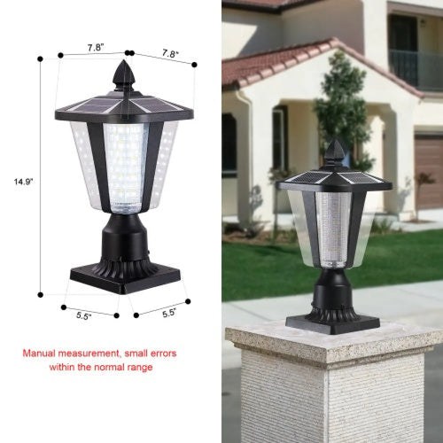 Modern Solar LED Lights with Adjustable Brightness for Pillars