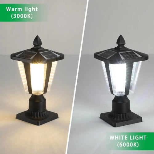Modern Solar LED Lights with Adjustable Brightness for Pillars