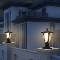 Modern Solar LED Lights with Adjustable Brightness for Pillars