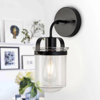 Modern Wall Light for Home with Clear Glass Shade E26 Fixture