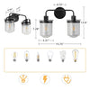 Modern Wall Lights Sconces with Clear Glass Shade and E26 Socket