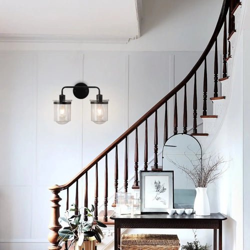 Modern Wall Lights Sconces with Clear Glass Shade and E26 Socket