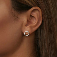 Moissanite 10mm Stud Earrings S925 Sterling Silver Screw Back Gift Mom